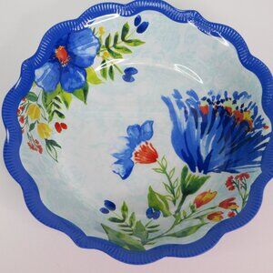 Set of 2 Pioneer Woman Delaney Floral Blue Melamine Dinner Bowl 8.6"dia New